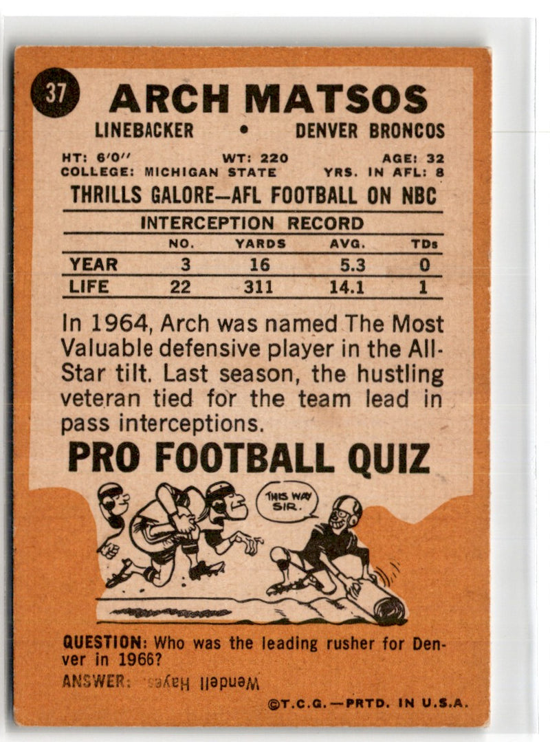 1967 Topps Archie Matsos