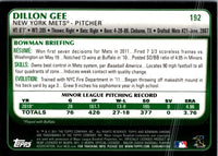 2011 Bowman Chrome Dillon Gee #192 Rookie