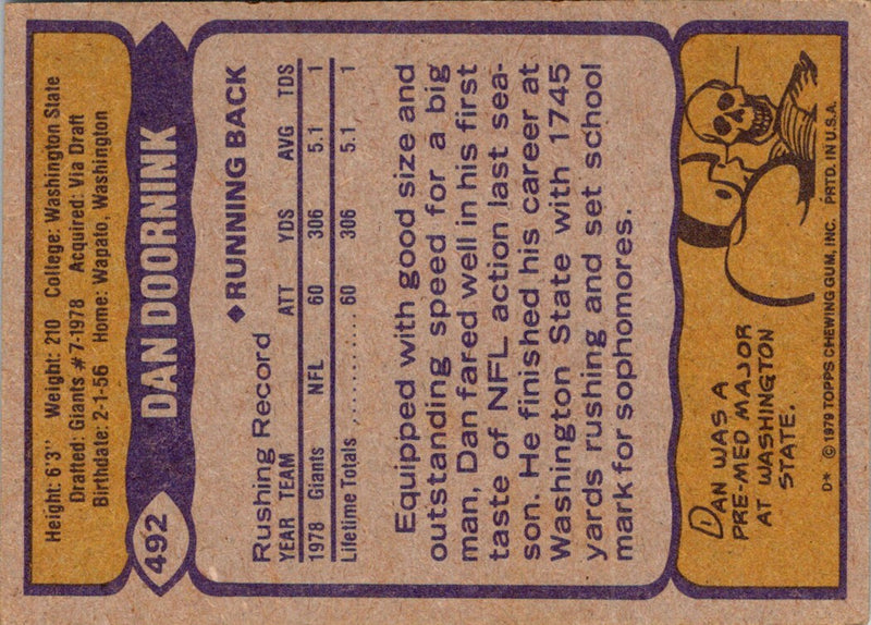 1979 Topps Dan Doornink