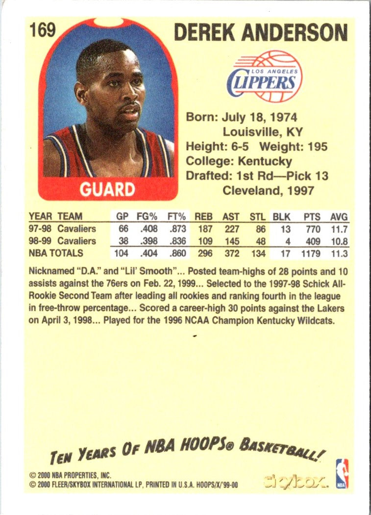 1999 Hoops Decade Derek Anderson