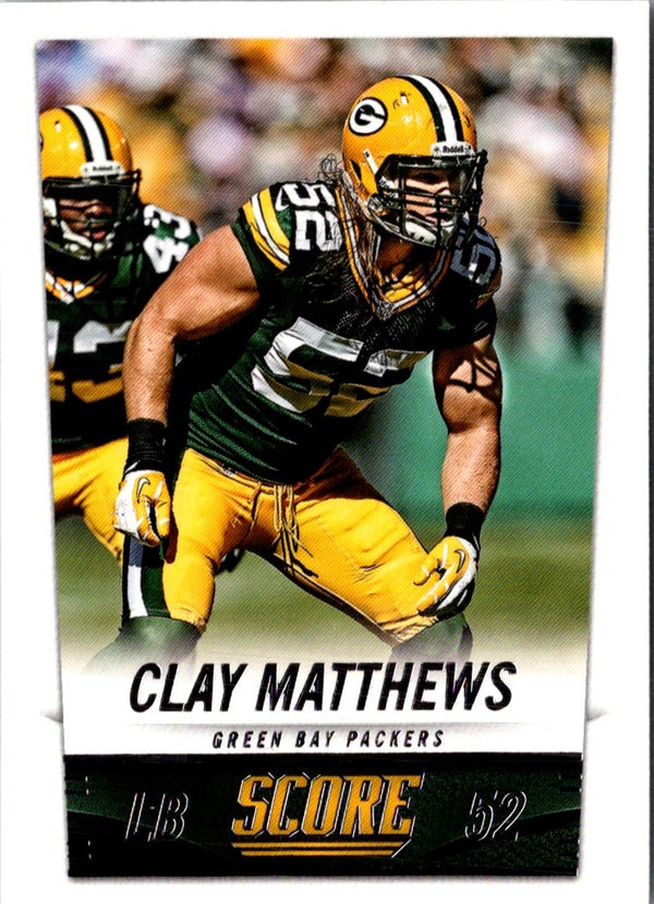 2014 Score Scorecard Clay Matthews #86