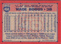 1991 Topps Wade Boggs #450