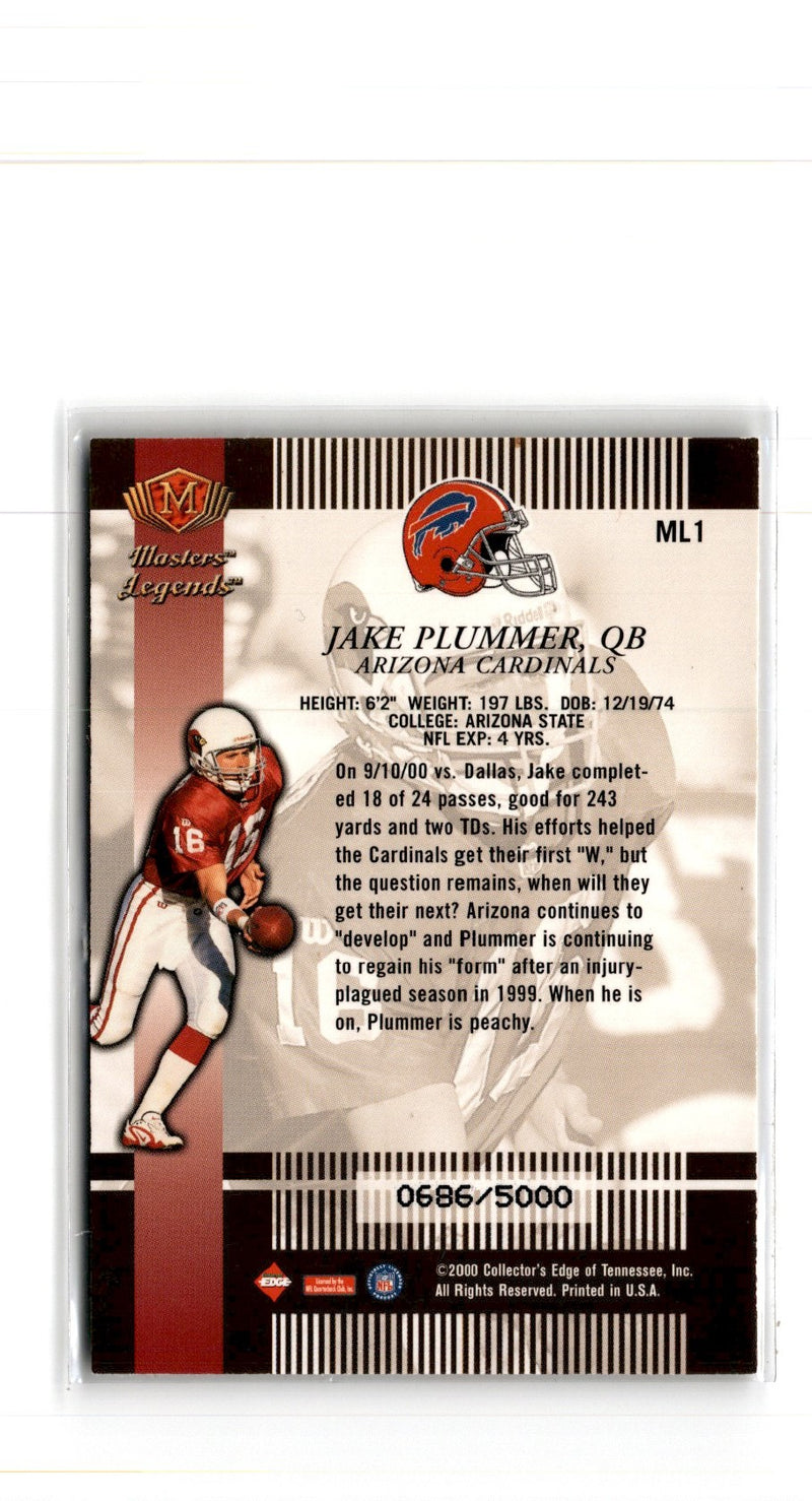 2000 Collector's Edge Masters Legends Jake Plummer