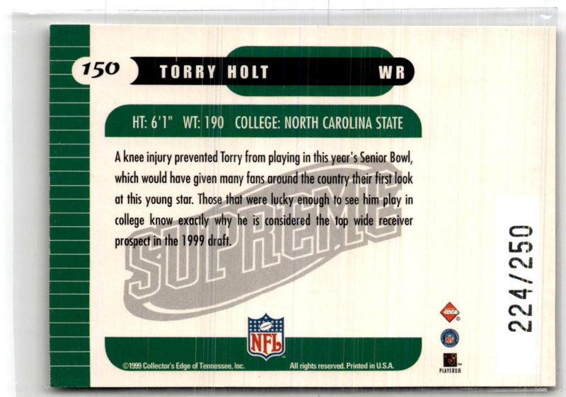 1999 Collector's Edge Supreme Galvanized Torry Holt