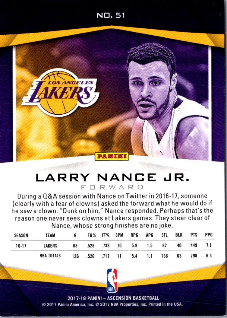 2017 Panini Ascension Larry Nance Jr.