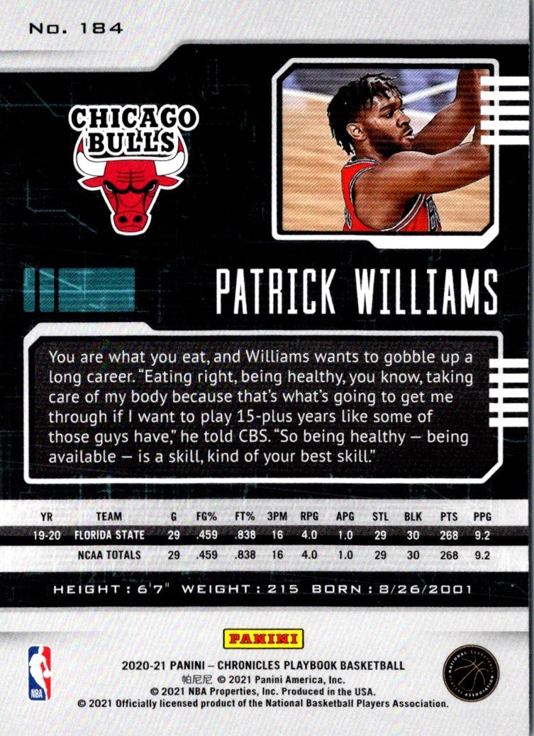 2020 Panini Chronicles Patrick Williams