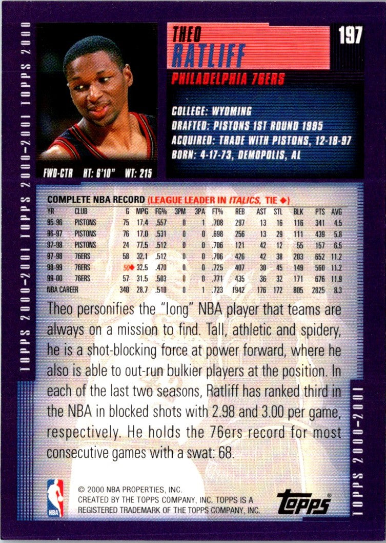 2000 Topps Theo Ratliff