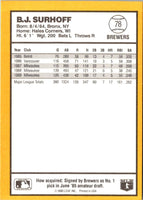 1990 Donruss Best of the AL B.J. Surhoff #78
