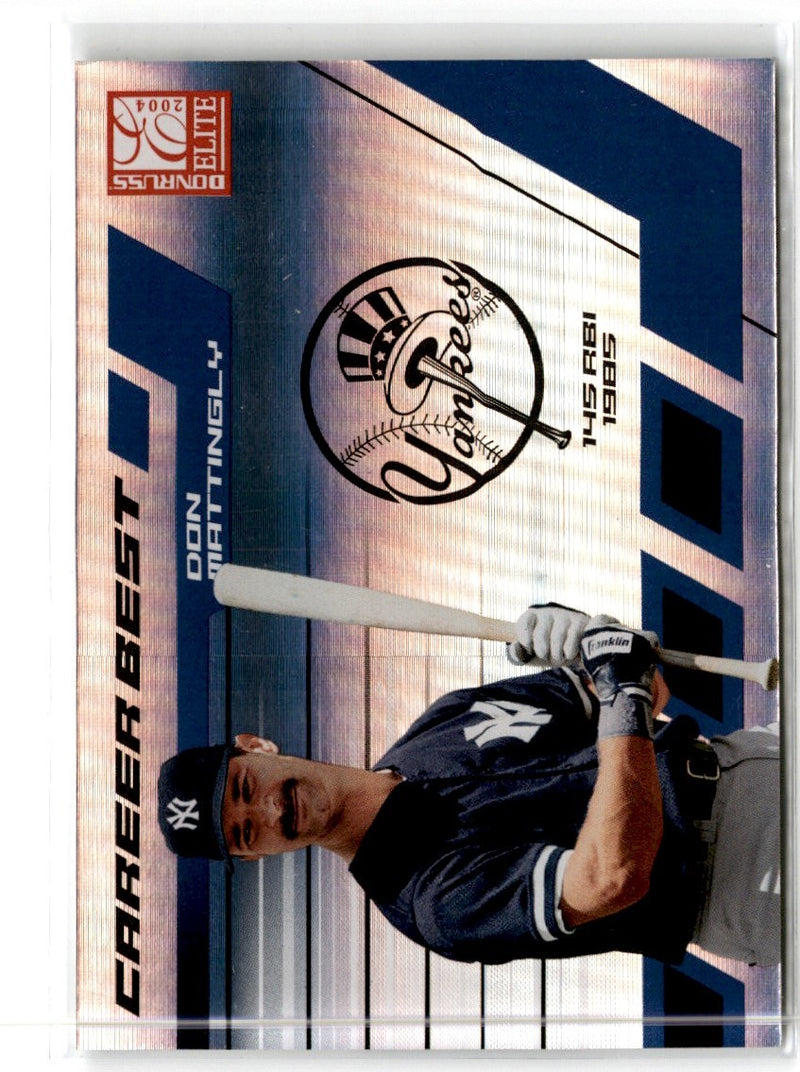 2004 Donruss Elite Career Best Don Mattingly