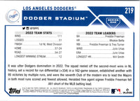 2023 Topps Los Angeles Dodgers #219