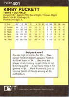 1986 Fleer Kirby Puckett #401