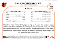 2022 Topps Baltimore Orioles #465