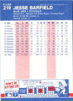 1987 Fleer Glossy Jesse Barfield #219