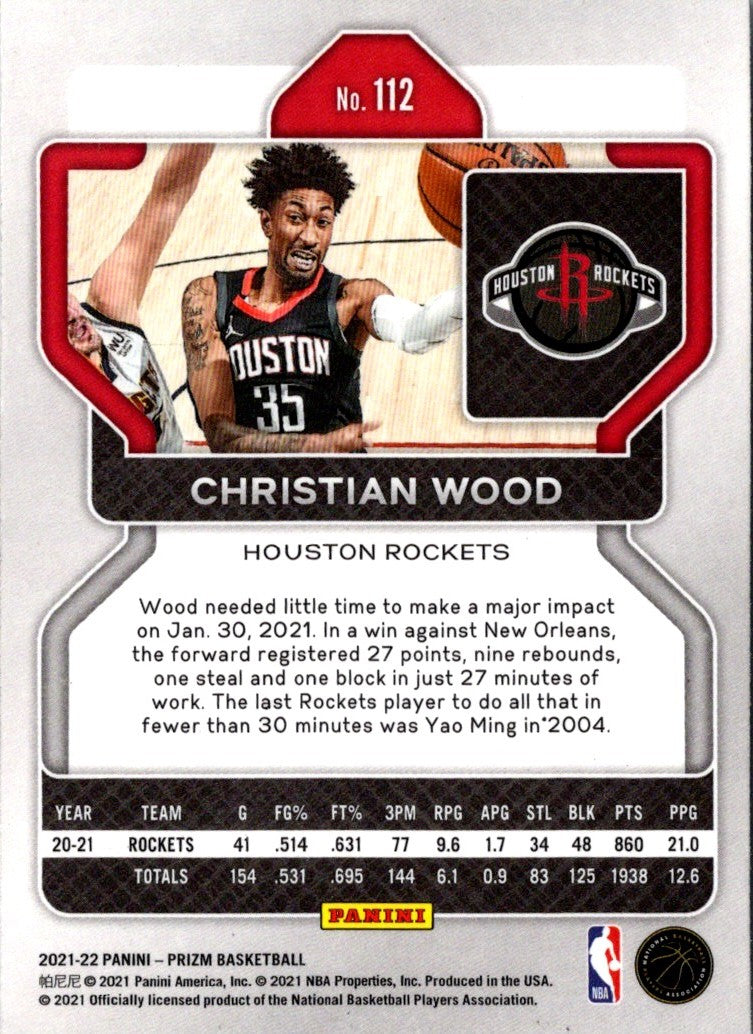 2021 Panini Prizm Christian Wood