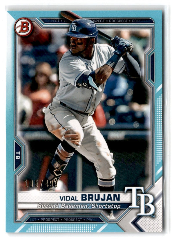 2021 Bowman Prospects Sky Blue Vidal Brujan #BP-19 105/499