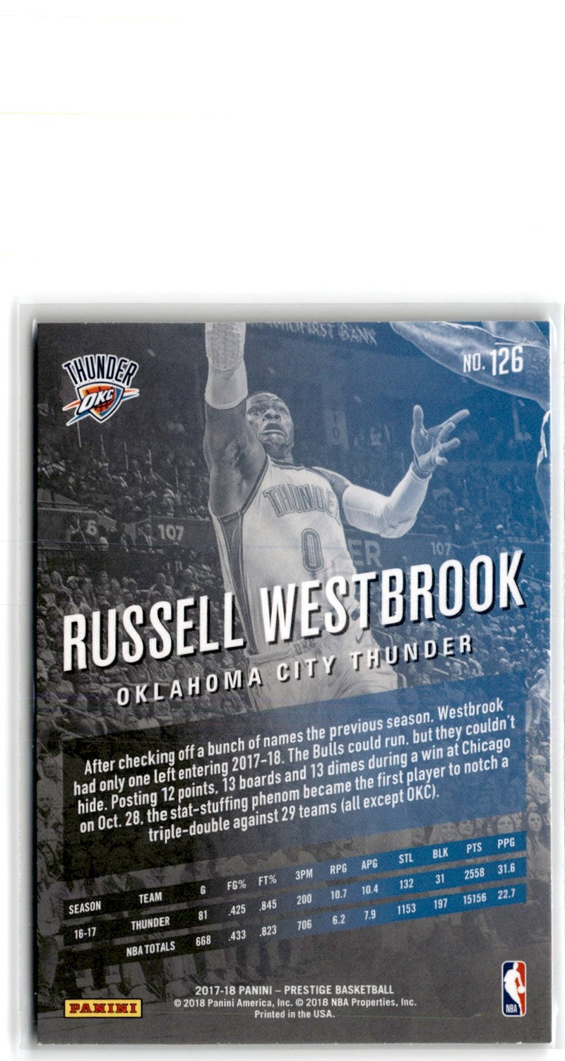 2017 Panini Prestige Russell Westbrook