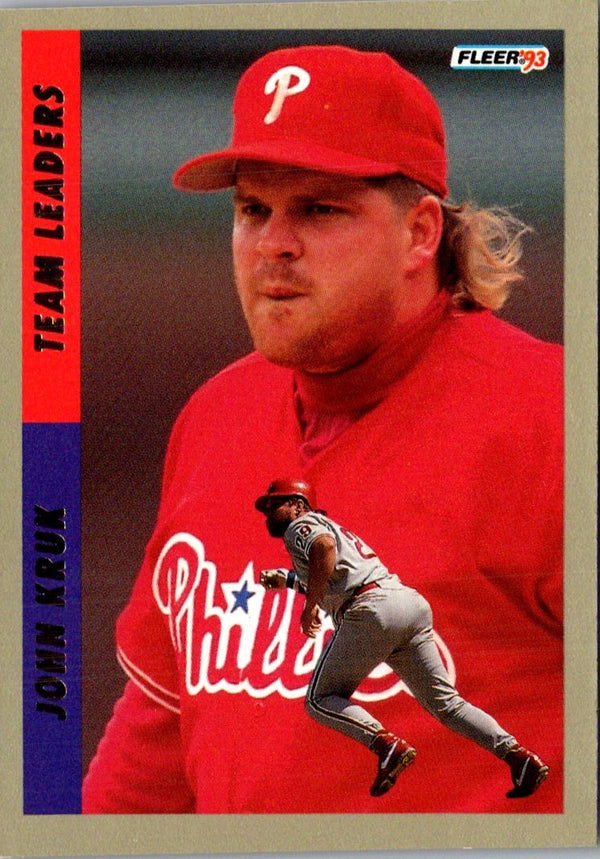 1993 Fleer Team Leaders NL John Kruk #8