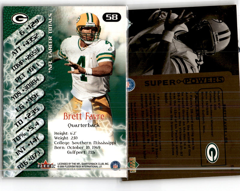 2000 Fleer Gamers Brett Favre