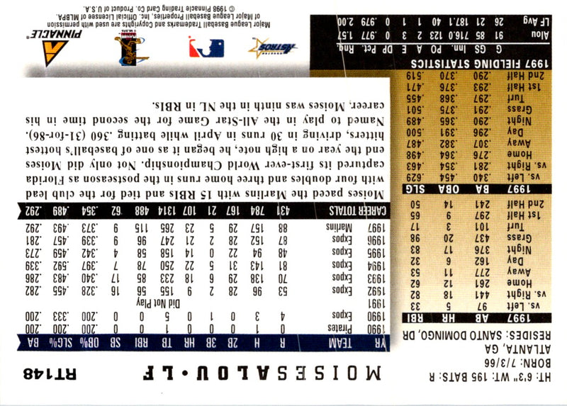 1998 Score Rookie & Traded Moises Alou