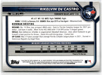 2022 Bowman 1st Edition Sky Blue Foil Rikelvin De Castro #BPPF-25