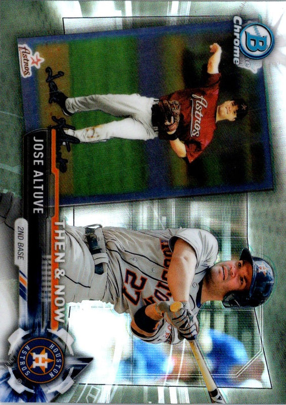 2017 Topps Chrome Bowman Then & Now Jose Altuve #BTN-15