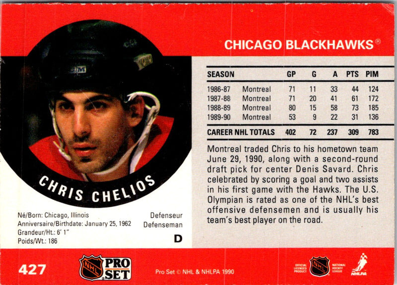1990 Pro Set Chris Chelios