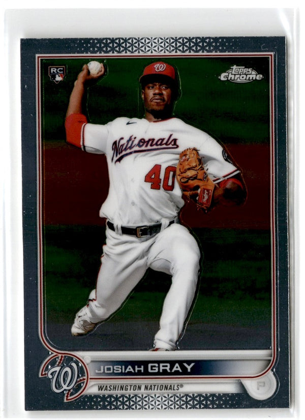 2022 Topps Chrome Josiah Gray #160 Rookie