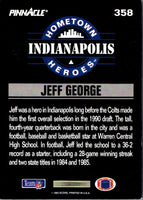 1993 Pinnacle Jeff George #358