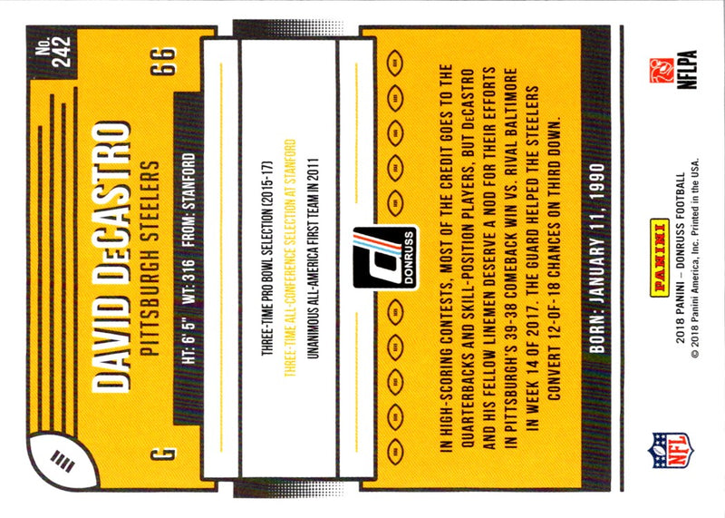 2018 Donruss David DeCastro