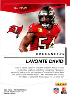2022 Panini Prestige Prestigious Pros Lavonte David #PP-21