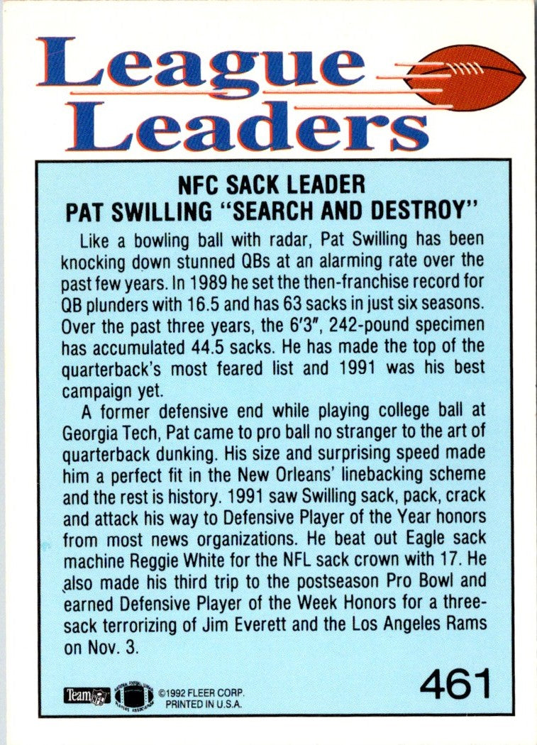 1992 Fleer Pat Swilling