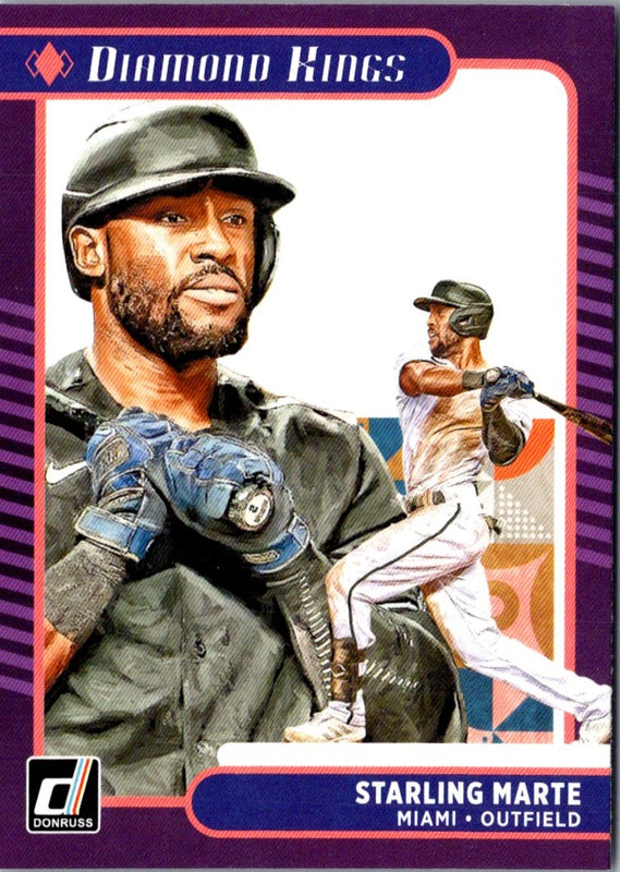 2021 Donruss Holo Purple Starling Marte #17