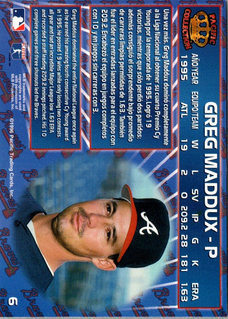 1996 Pacific Greg Maddux