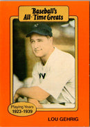 1987 Hygrade All-Time Greats Promos (Red Backs) Lou Gehrig