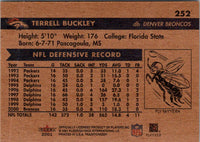 2001 Fleer Tradition Glossy Terrell Buckley #252