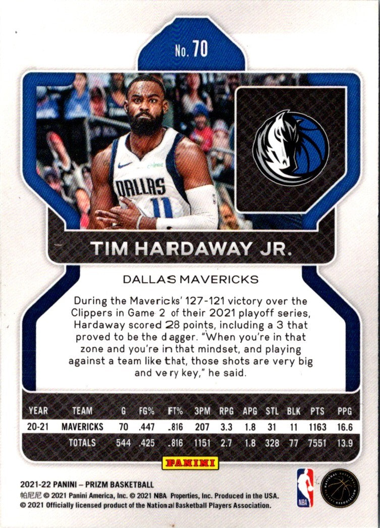 2021 Panini Prizm Blue Tim Hardaway Jr.