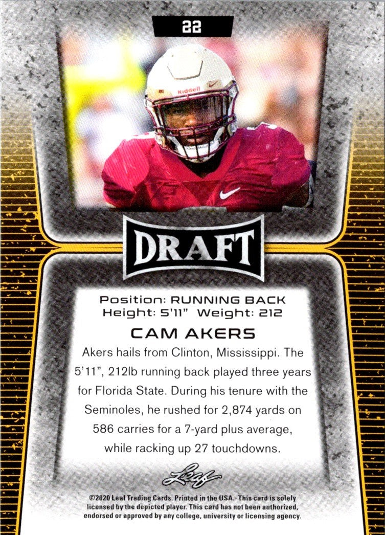 2020 Leaf Draft Cam Akers