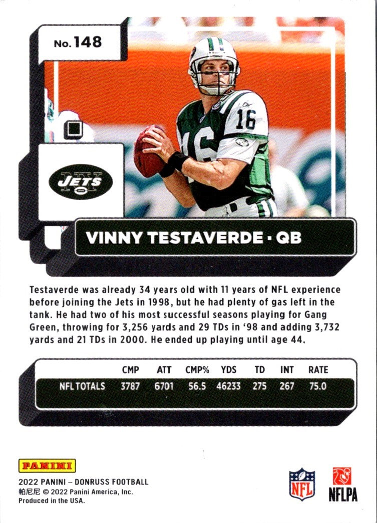 2022 Donruss Vinny Testaverde