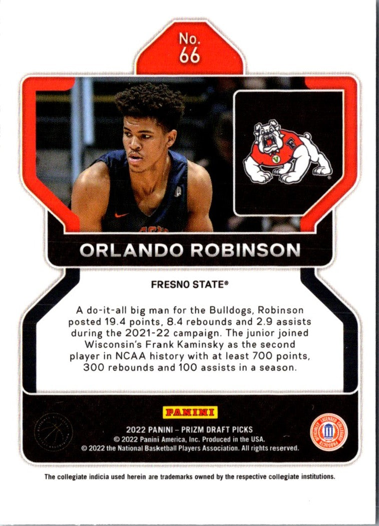 2022 Panini Prizm Draft Picks Orlando Robinson