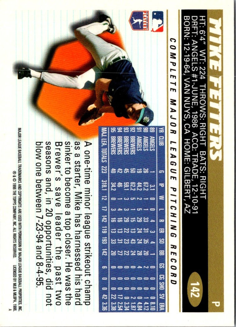 1996 Topps Mike Fetters