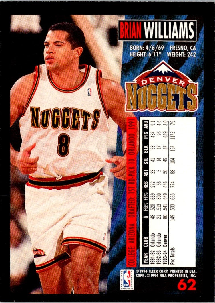 1994 Fleer Brian Williams