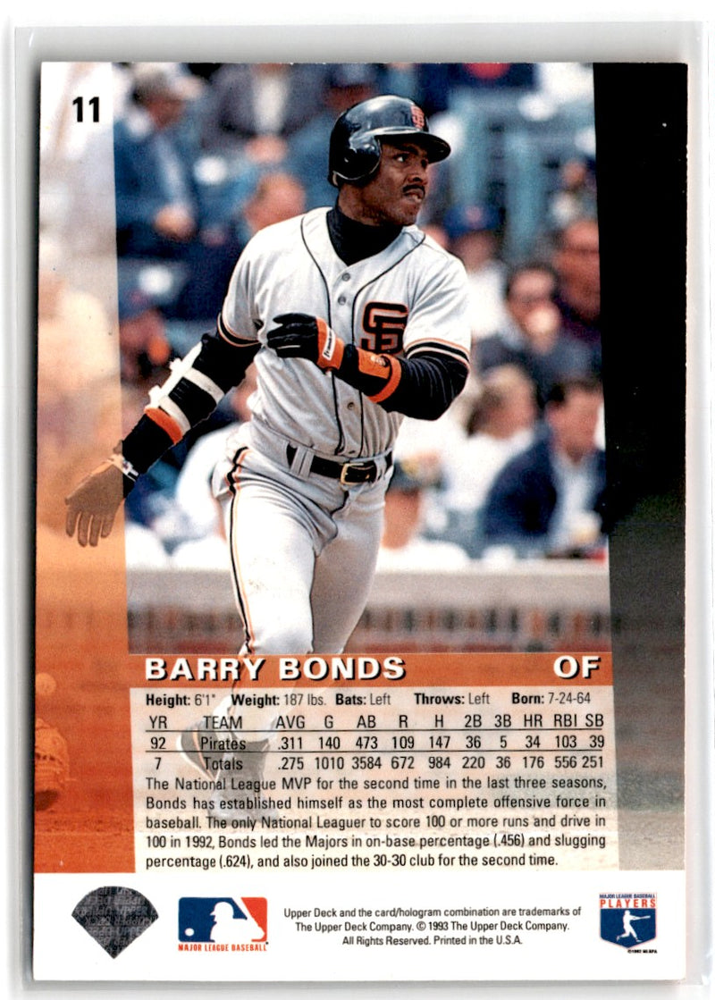 1993 Upper Deck Barry Bonds