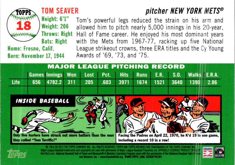 2012 Topps Archives Tom Seaver