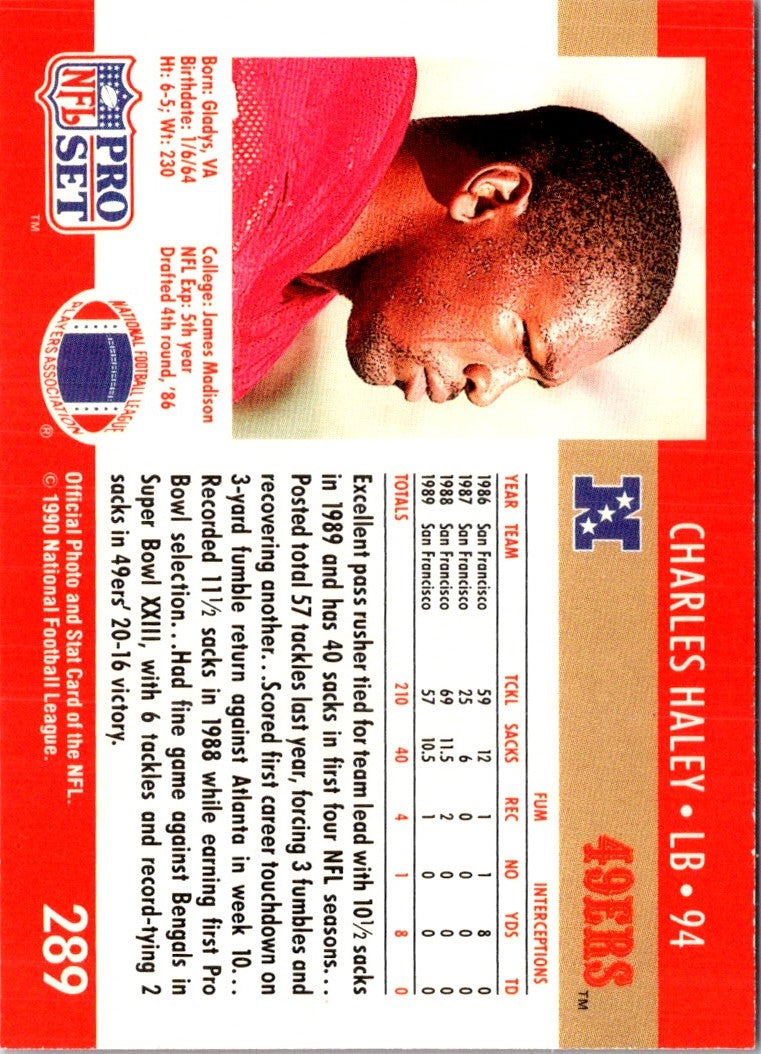 1990 Pro Set FACT Cincinnati Charles Haley