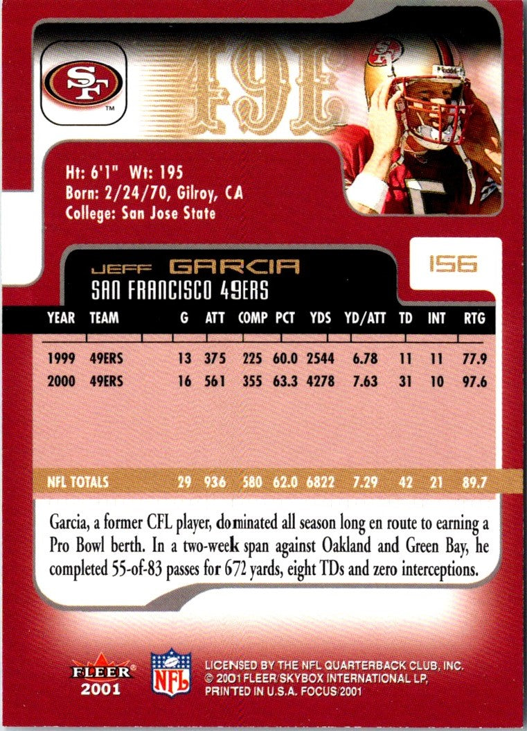 2001 Fleer Focus Jeff Garcia