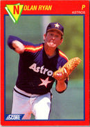 1989 Score Baseball's 100 Hottest Players Nolan Ryan