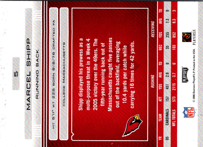 2006 Playoff Absolute Memorabilia Marcel Shipp