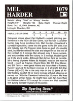 1994 Conlon Collection TSN Mel Harder #1079