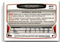 2013 Bowman Chrome Prospects Blue Wave Jeff Gelalich #BCP15