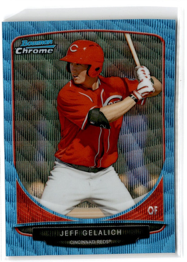 2013 Bowman Chrome Prospects Blue Wave Jeff Gelalich #BCP15